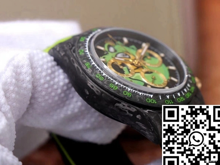 Carbon Green Cosmos Dragon Rolex Daytona Edition Chronograph Dial Fiber Exploded 1226